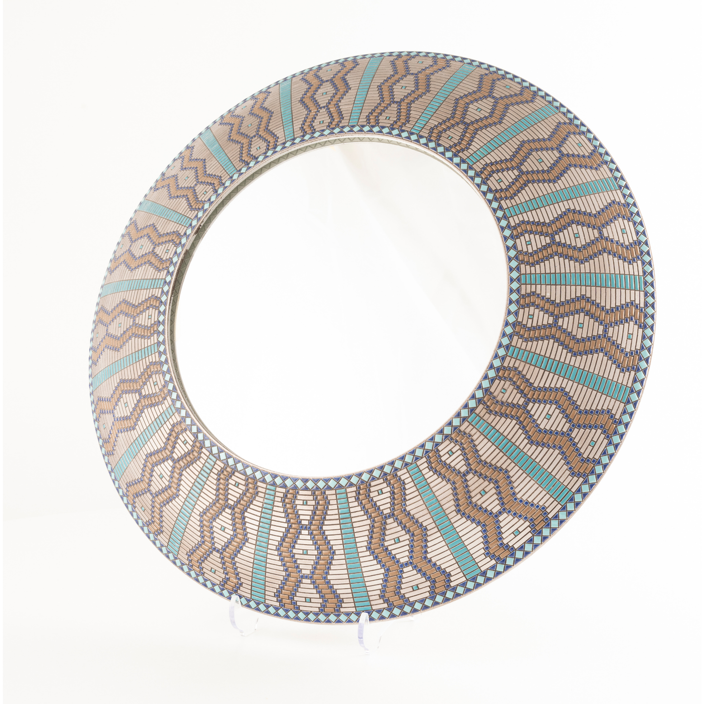 TURQUOISE ZIGZAG MIRROR