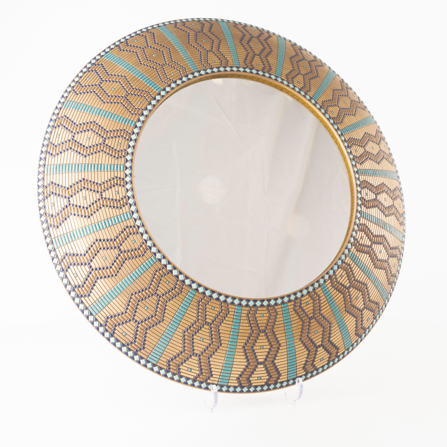TURQUOISE ZIGZAG MIRROR
