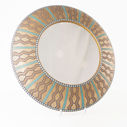 TURQUOISE ZIGZAG MIRROR