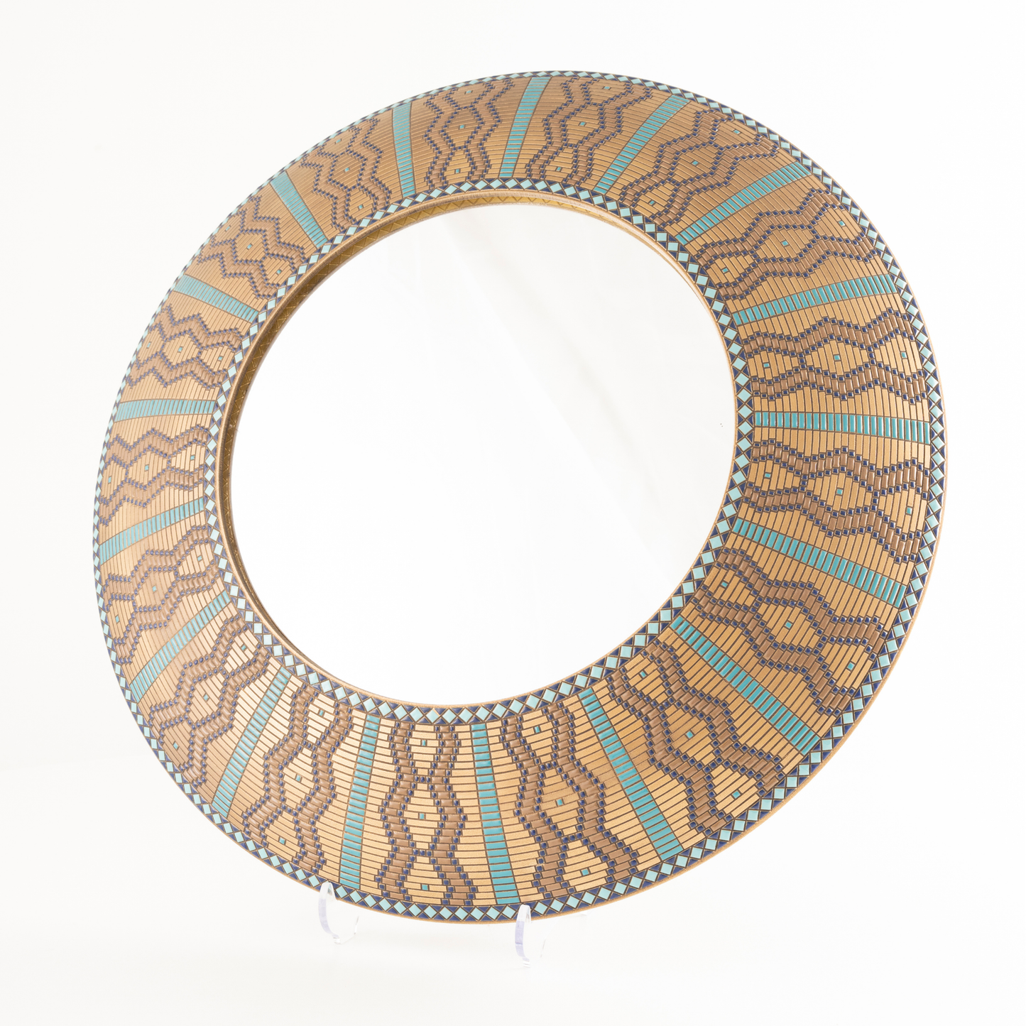 TURQUOISE ZIGZAG MIRROR