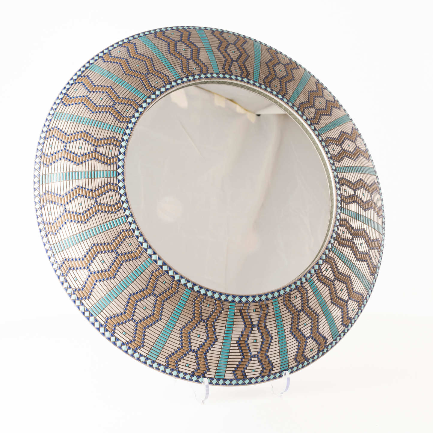 TURQUOISE ZIGZAG MIRROR